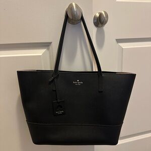 Kate Spade Black Textured Leather Tote
